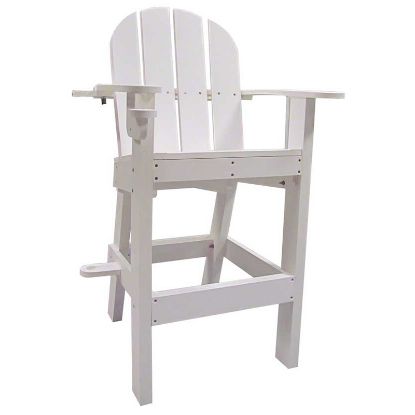 LIFEGUARD CHAIR W/ CUP UMBRELLA HOLDERS WHITE 30INL X 29INW  LG500
