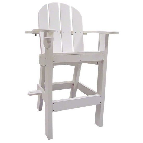LIFEGUARD CHAIR W/ CUP UMBRELLA HOLDERS WHITE 30INL X 29INW  LG500