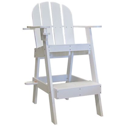 LIFEGUARD CHAIR W/ CUP UMBRELLA HOLDERS WHITE 33INL X 29INW  LG505