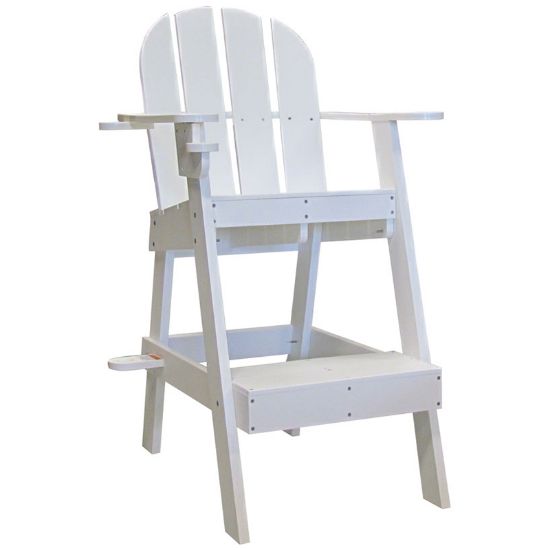 LIFEGUARD CHAIR W/ CUP UMBRELLA HOLDERS WHITE 33INL X 29INW  LG505