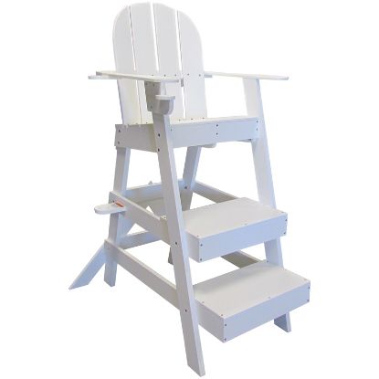 LIFEGUARD CHAIR W/ CUP UMBRELLA HOLDERS WHITE 41INL X 30INW  LG510