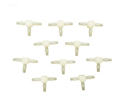 TEE 1/8IN BARB VINYL TUBING PACK OF 10 LEN GORDON 990300-000