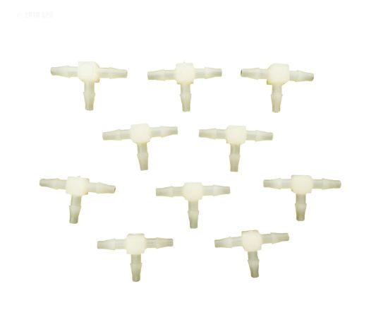 TEE 1/8IN BARB VINYL TUBING PACK OF 10 LEN GORDON 990300-000