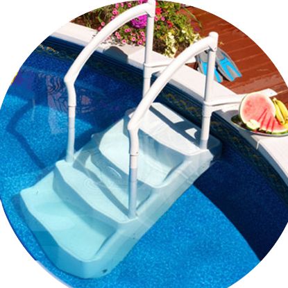 THE FESTIVA STACKABLE STEP WITH 2 PVC HANDRAILS LUMIO PG-5704