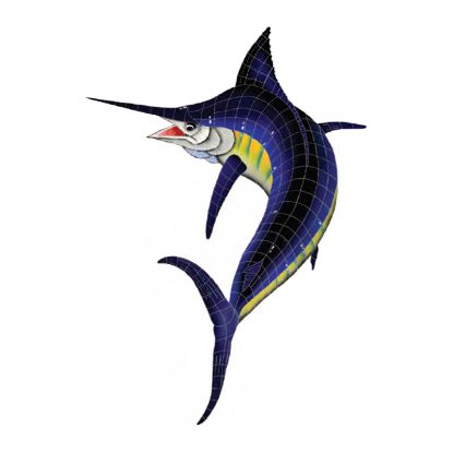 MARLIN BLUE 80IN X 54IN TILE ARTISTRY IN MOSAICS MARBLUL