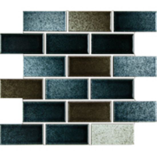 BLEND BRICK GREEN GRAY 1IN X 2IN 20 SHEETS 20 SF/ CTN  MASBBM4