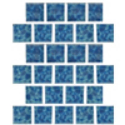 HARMONY 100 ATLANTIC BLU 1IN X 1IN 1 SHEET 1 SF GLAZED  MAS HM 143