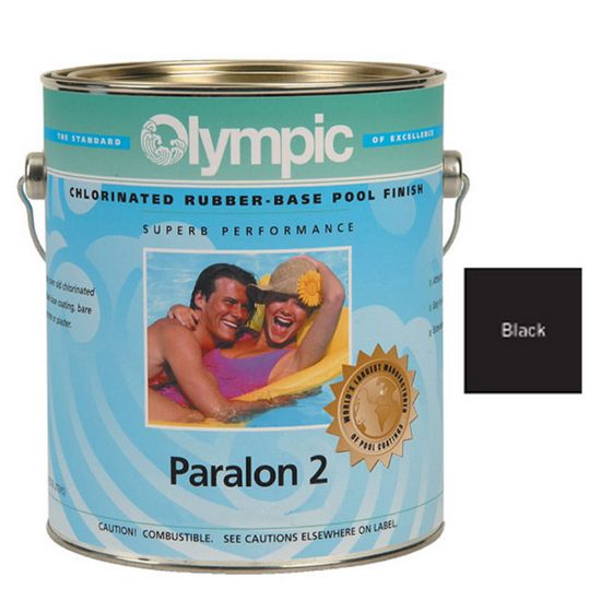 1 GAL PARALON 2 ENAMEL RUBBER BASE BLACK OLYMPIC KELLEY  297