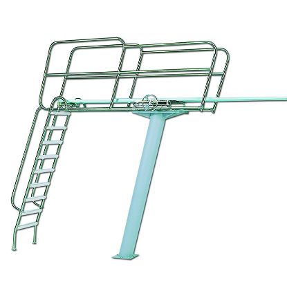 3 METER DIVING TOWER W/ FLANGED PEDESTAL AND REAR LADDER  12009