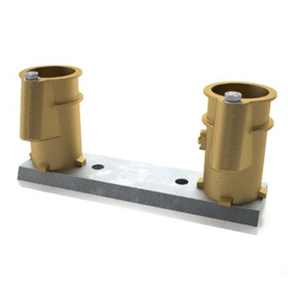 4IN ANCHOR SKT CHNL SET 8IN ON CENTER BRONZE HANOVER SOCKET  PC-4008-BC