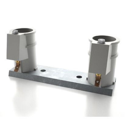 4IN ANCHOR SOCKET CHANNEL SET 8IN CENTER PERMACAST PLASTIC  PC-4008-P