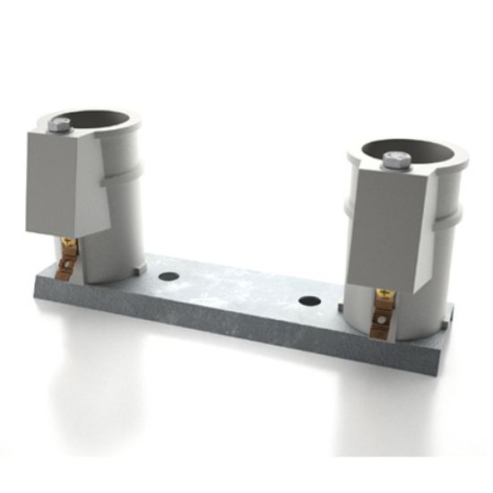 4IN ANCHOR SOCKET CHANNEL SET 8IN CENTER PERMACAST PLASTIC  PC-4008-P