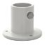 DECK LADDER FLANGE ALUMINUM 1.5IN TUBE ABOVE ROUND WHITE  PF-2115-L