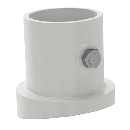 1.9IN DECK LADDER SLOPING FLANGE PERMACAST WHITE ALUMINUM PF2119BSL