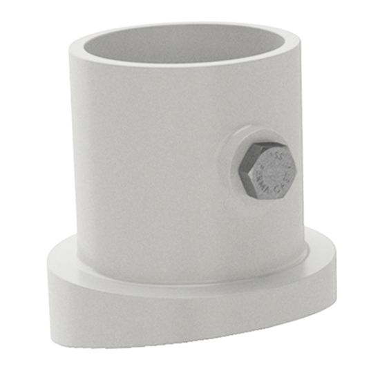 1.9IN DECK LADDER SLOPING FLANGE PERMACAST WHITE ALUMINUM PF2119BSL