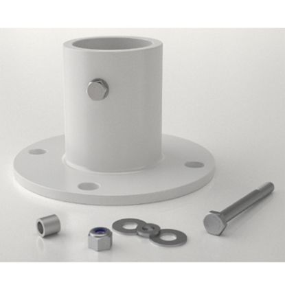 1.9IN SLIDE FLANGE WHITE ALUMINUM PERMACAST PF-3119