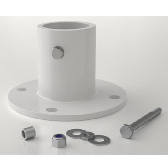 1.9IN SLIDE FLANGE WHITE ALUMINUM PERMACAST PF-3119