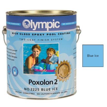1 GAL POXOLON 2 EPOXY BLUE ICE PAINT OLYMPIC KELLEY FOR  2225