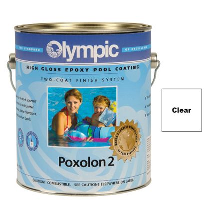 1 GAL POXOLON 2 EPOXY CLEAR PAINT OLYMPIC KELLEY FOR PLASTER PO2232