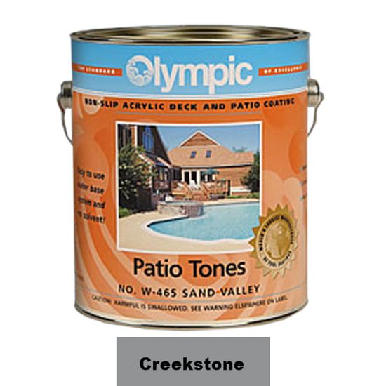 1 GAL PATIO TONE CREEKSTONE DECK COATING OLYMPIC KELLEY 466W GALLON
