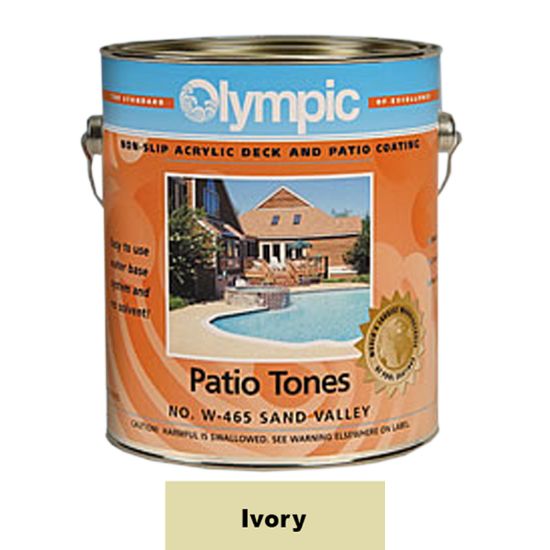 1 GAL PATIO TONE IVORY DECK COATING OLYMPIC KELLEY 475W GALLON