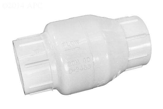 1 1/2IN SKT SWING CHECK VALVE PVC FLAP STYLE WHITE FLO  1520-15