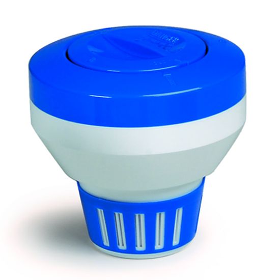 FLOATING CHEMICAL DISPENSER HOLDS 6 3IN TABS / 3 LB 1IN TABS R171086