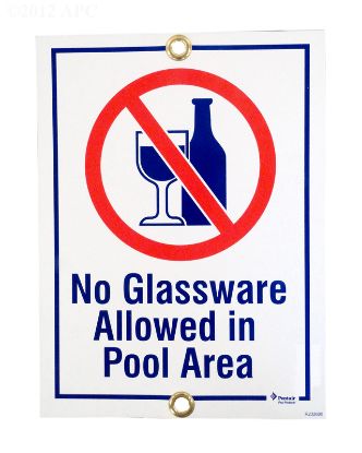 NO GLASSWARE SIGN R232600
