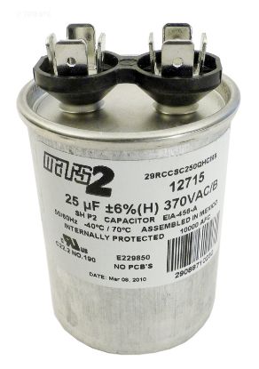 RUN CAPACITOR 25 MFD 370VAC RD-25-370