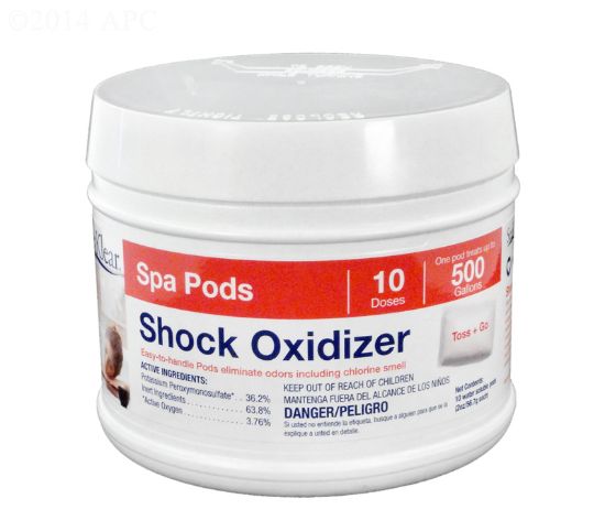 SPA PODS SHOCK OXIDIZER 10/PK 12/CS SEAKLEAR 1160054