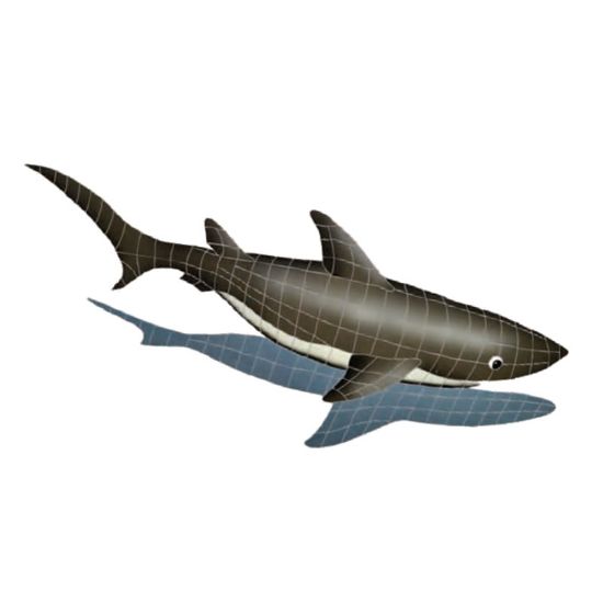 SHARK GRAY W/ SHAD RT 24IN X 61IN TILE ARTISTRY IN MOSAICS SSHGRARL