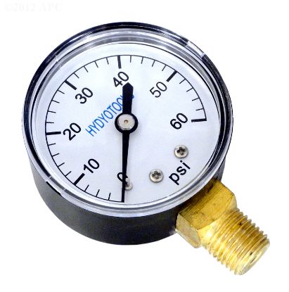 PRESSURE GAUGE 60PSI BOTTOM MOUNT 8960