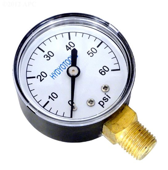PRESSURE GAUGE 60PSI BOTTOM MOUNT 8960