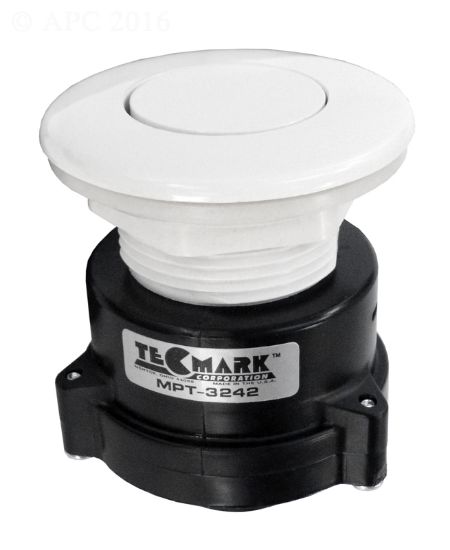 AIR BUTTON MPT SERIES WHITE LOW PROFILE  1 5/8IN DIA  MPT-01010-3242