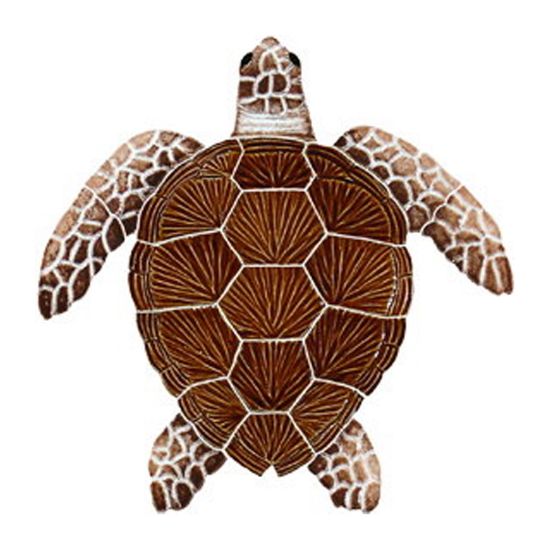 LOGGERHEAD TURTLE SM 8X8 BROWN TLOBROS