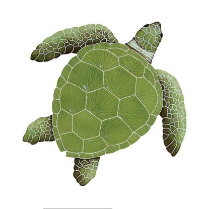 LGGRHEAD TURTLE GREEN 20IN X 20IN TILE ARTISTRY IN MOSAICS TLOGREL