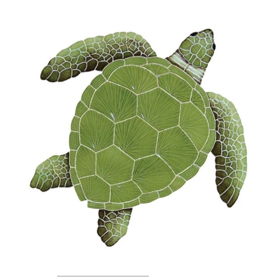 LGGRHEAD TURTLE GREEN 20IN X 20IN TILE ARTISTRY IN MOSAICS TLOGREL