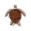 LGGRHEAD TURTLE BROWN 9IN X 8IN W/ SHADOW TILE ARTISTRY IN  TLSBROS