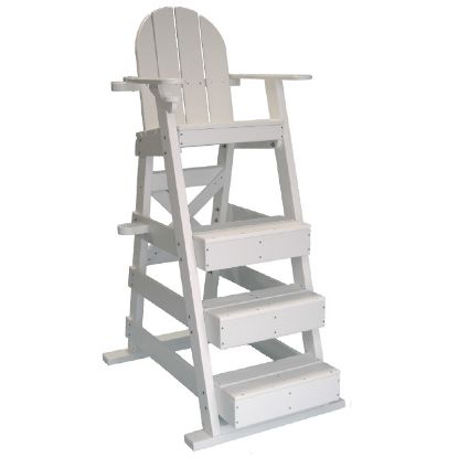 PLASTIC LIFEGUARD CHAIR - WHITE 50IN SEAT HEIGHT  43IN LONG LG515