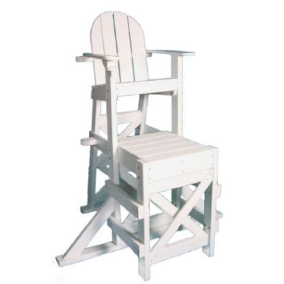PLASTIC LIFEGUARD CHAIR - WHITE MEDIUM  SIDE STEP MLG520