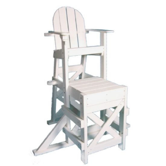 PLASTIC LIFEGUARD CHAIR - WHITE MEDIUM  SIDE STEP MLG520