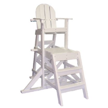 PLASTIC LIFEGUARD CHAIR - WHITE MEDIUM  FRONT LADDER MLG525