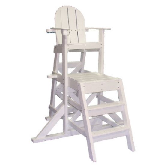 PLASTIC LIFEGUARD CHAIR - WHITE MEDIUM  FRONT LADDER MLG525