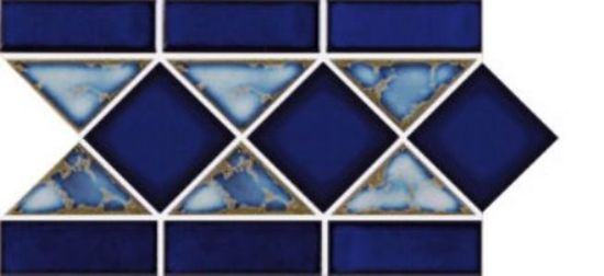 LISTELLO TERRA BLUE 6INX12IN 10LIN FT=5SQ FT/CASE 1LNFT/PC USPL240S