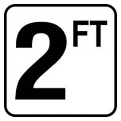 6IN VINYL STICKON 2FT FT SERIES INLAYS DEPTH MARKER V620020