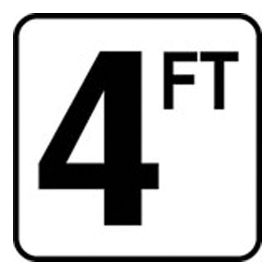 6IN VINYL STICKON 4FT FT SERIES INLAYS DEPTH MARKER V620040