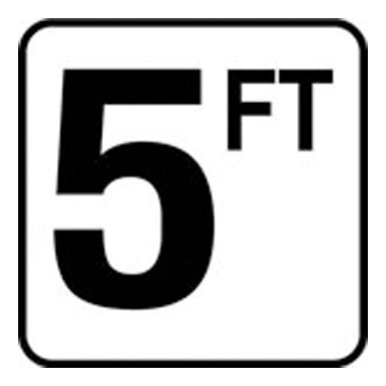 6IN VINYL STICKON 5FT FT SERIES INLAYS DEPTH MARKER V620050