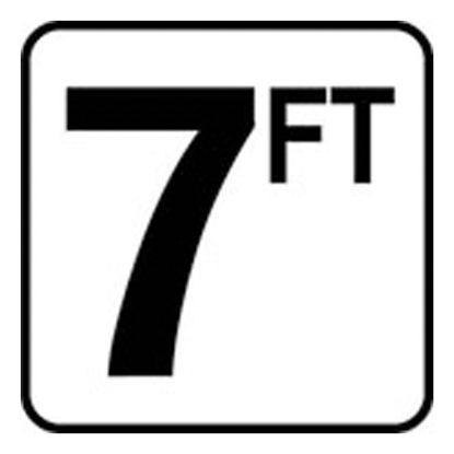 6IN VINYL STICKON 7FT FT SERIES INLAYS DEPTH MARKER V620070