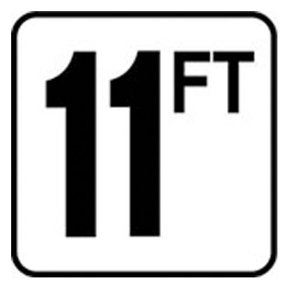 6IN VINYL STICKON 11FT FT SERIES INLAYS DEPTH MARKER V620093