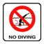 6IN VINYL STICKON NO DIVING SYMBOL MG SERIES INLAYS INFO  V621500
